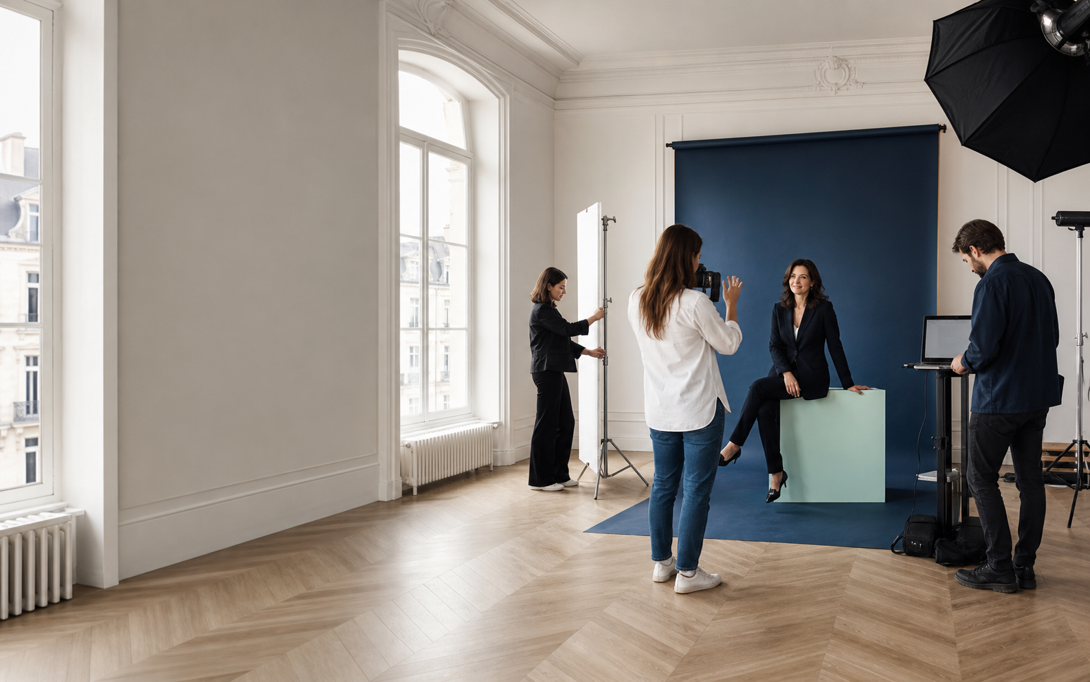 Séance portrait au studio Objectif Calme